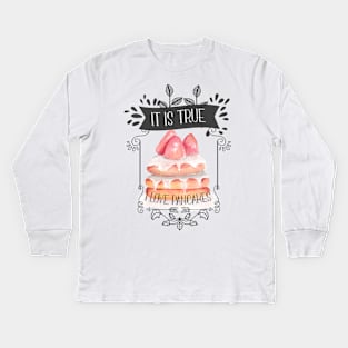 I love pancakes cute design Kids Long Sleeve T-Shirt